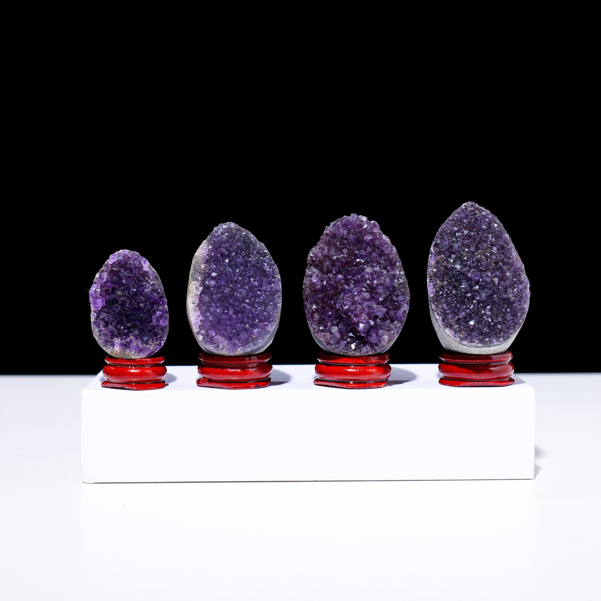 Natural Amethyst Cluster Crystal Decoration with Base