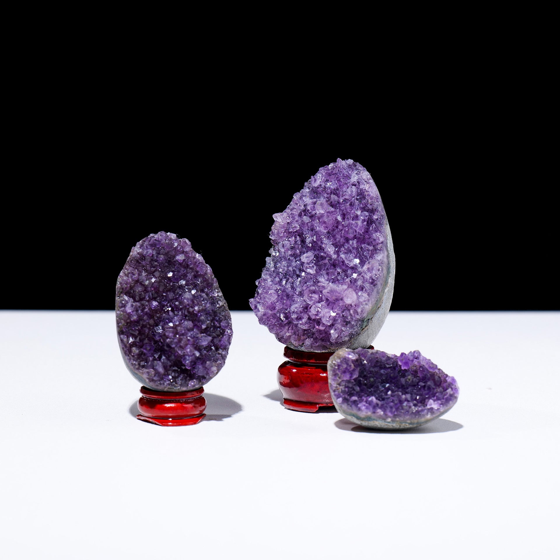 Amethyst Geode Crystal Decoration with Base