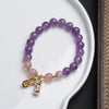 Load image into Gallery viewer, Amethyst Bracelet with Pearl Peanut Charm