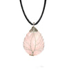 Rose Quartz Crystal Necklace Tree of Life Style