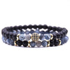 Sodalite Stone Bead Bracelet With Natural Crystals and Gemstones