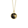 Blue Stone Gold Zodiac Crystal Necklace