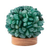 Green Aventurine Crystal Lamp with Wooden Base