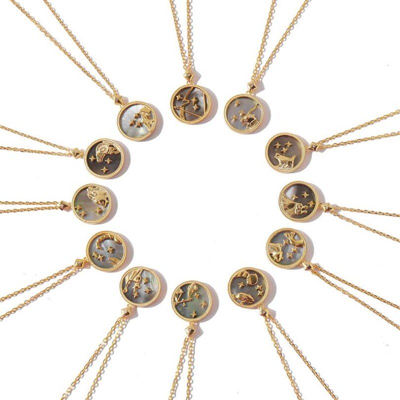 Zodiac Crystal Necklace Sterling Silver