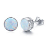Load image into Gallery viewer, Moonstone Earrings 925 Sterling Silver Stud Style