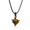 Load image into Gallery viewer, Tigers Eye Crystal Necklace Pyramid Style