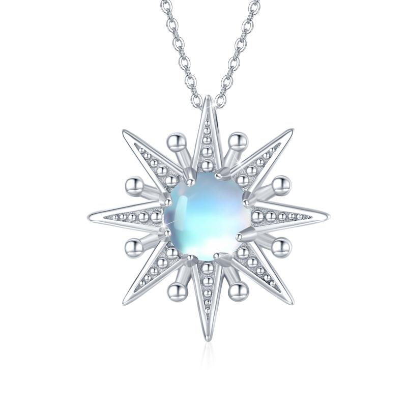 Moonstone Crystal Necklace 925 Sterling Silver Flair Style