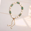 Load image into Gallery viewer, Green Aventurine Natural Crystal Bracelet with Pearls