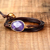 Load image into Gallery viewer, Amethyst Bracelet Vegan Leather Ropes