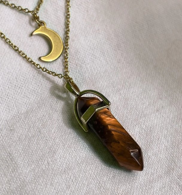 Tiger's Eye Healing Crystal Necklace