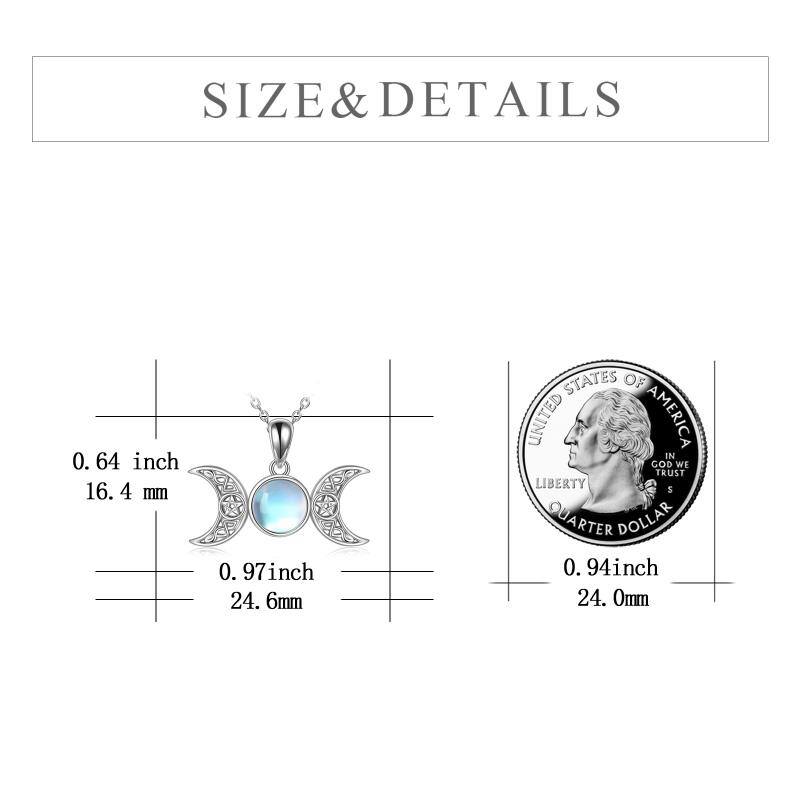 Crystal Necklace 925 Sterling Silver Moon Style