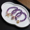 Load image into Gallery viewer, Natural Amethyst Bracelet with Pearl Charm