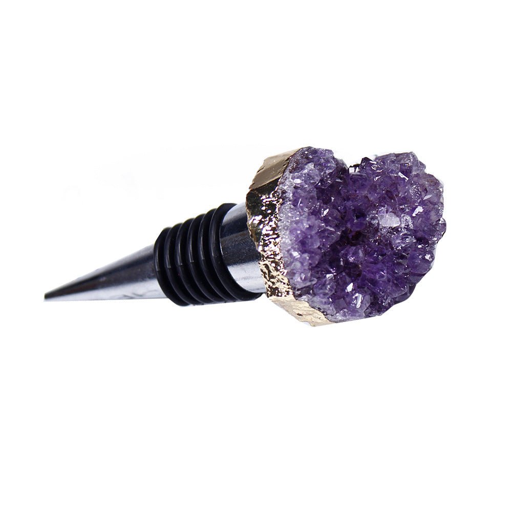 Crystal Wine Stopper Natural Amethyst