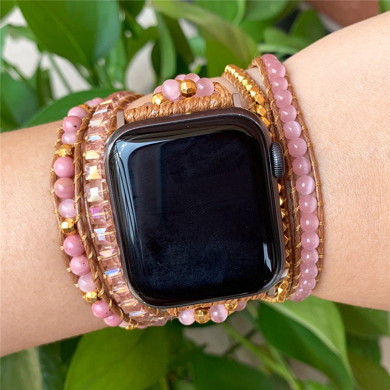 Apple Watch Band With Rose Quartz
