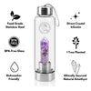 Load image into Gallery viewer, Stainless Steel Amethyst Crystal Water Bottle Infographic
