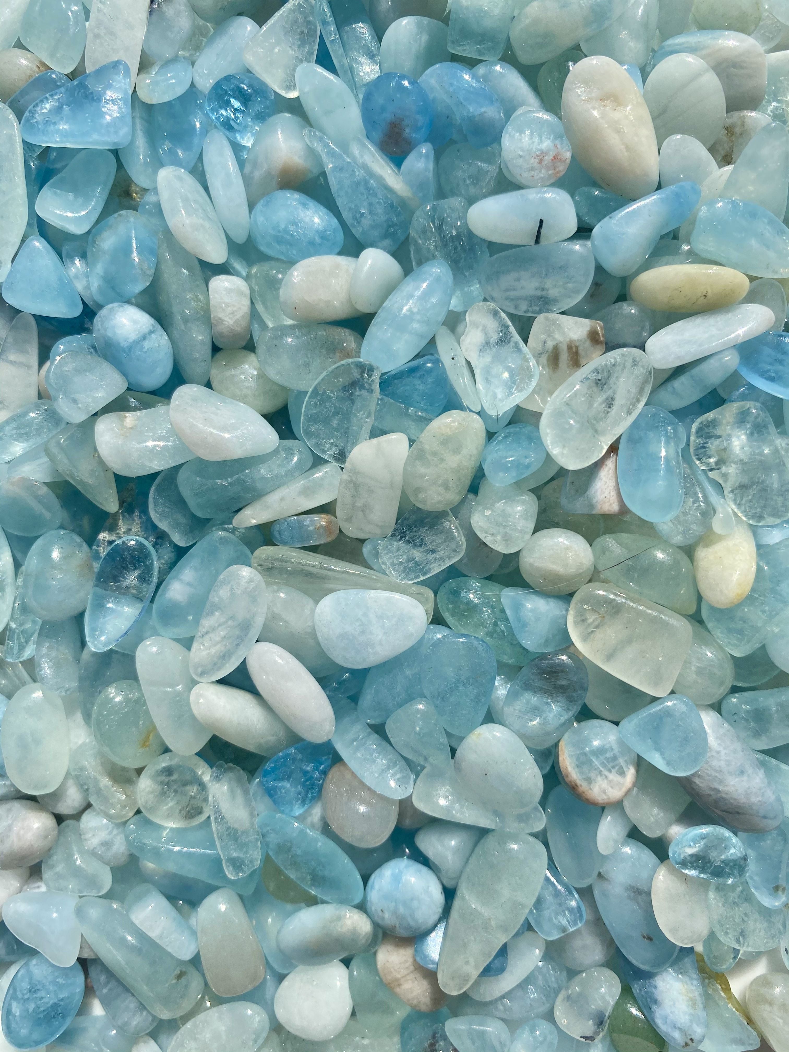 Aquamarine Crystal Water Bottle Gravel Pouch