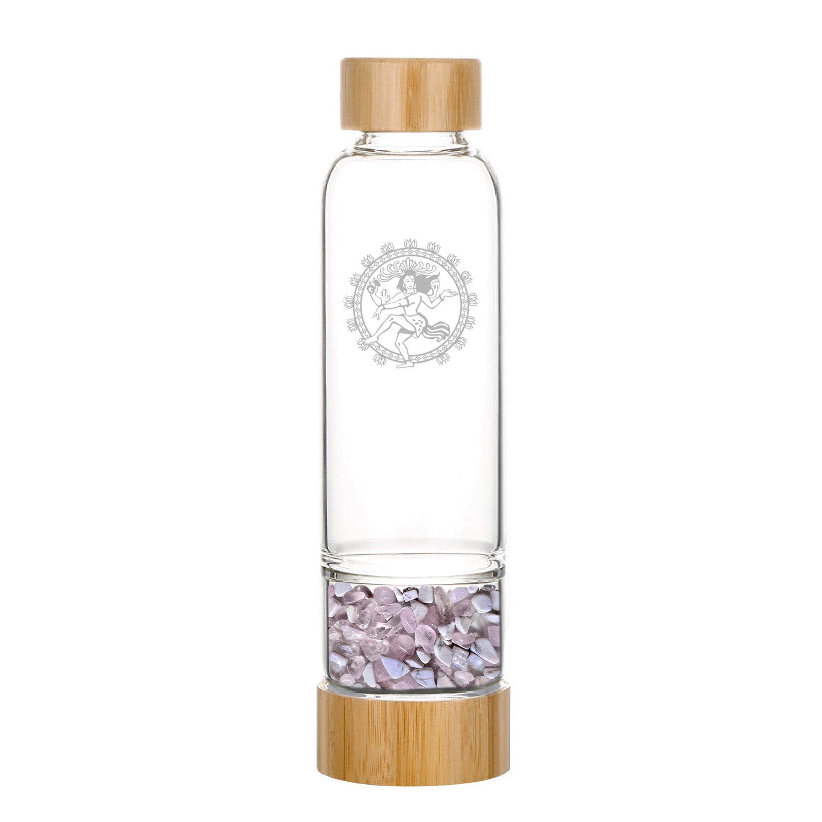 Aries Crystal Water Bottle - Bamboo Style