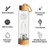 Bamboo Clear Quartz Crystal Water Bottle Infographic