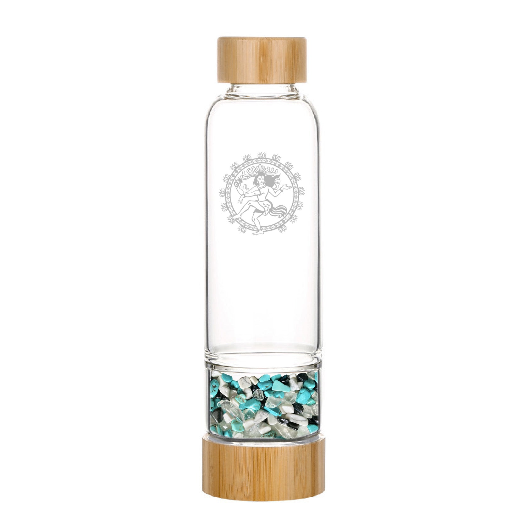 Capricorn Crystal Water Bottle - Bamboo Style
