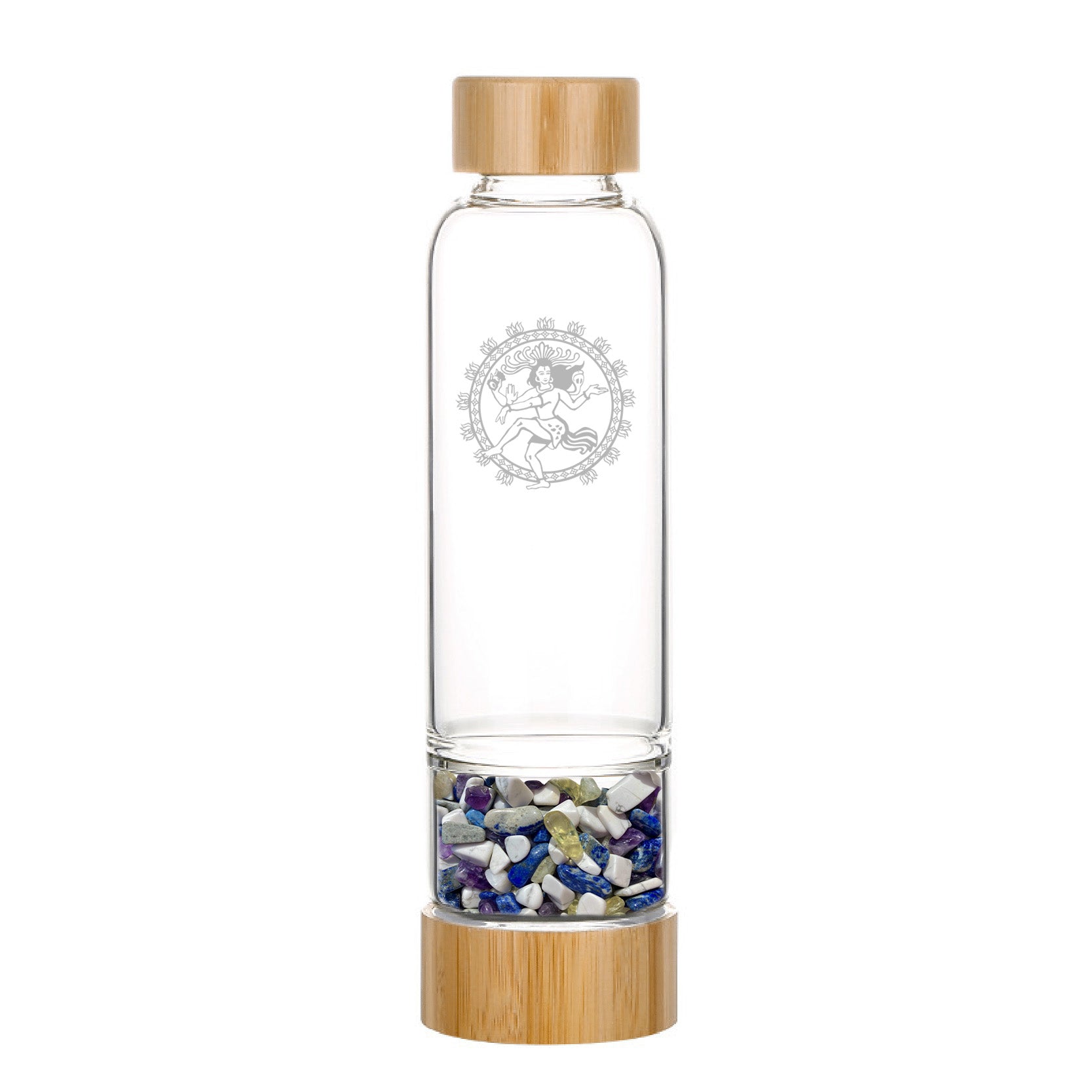 Clarity Crystal Water Bottle - Bamboo Style