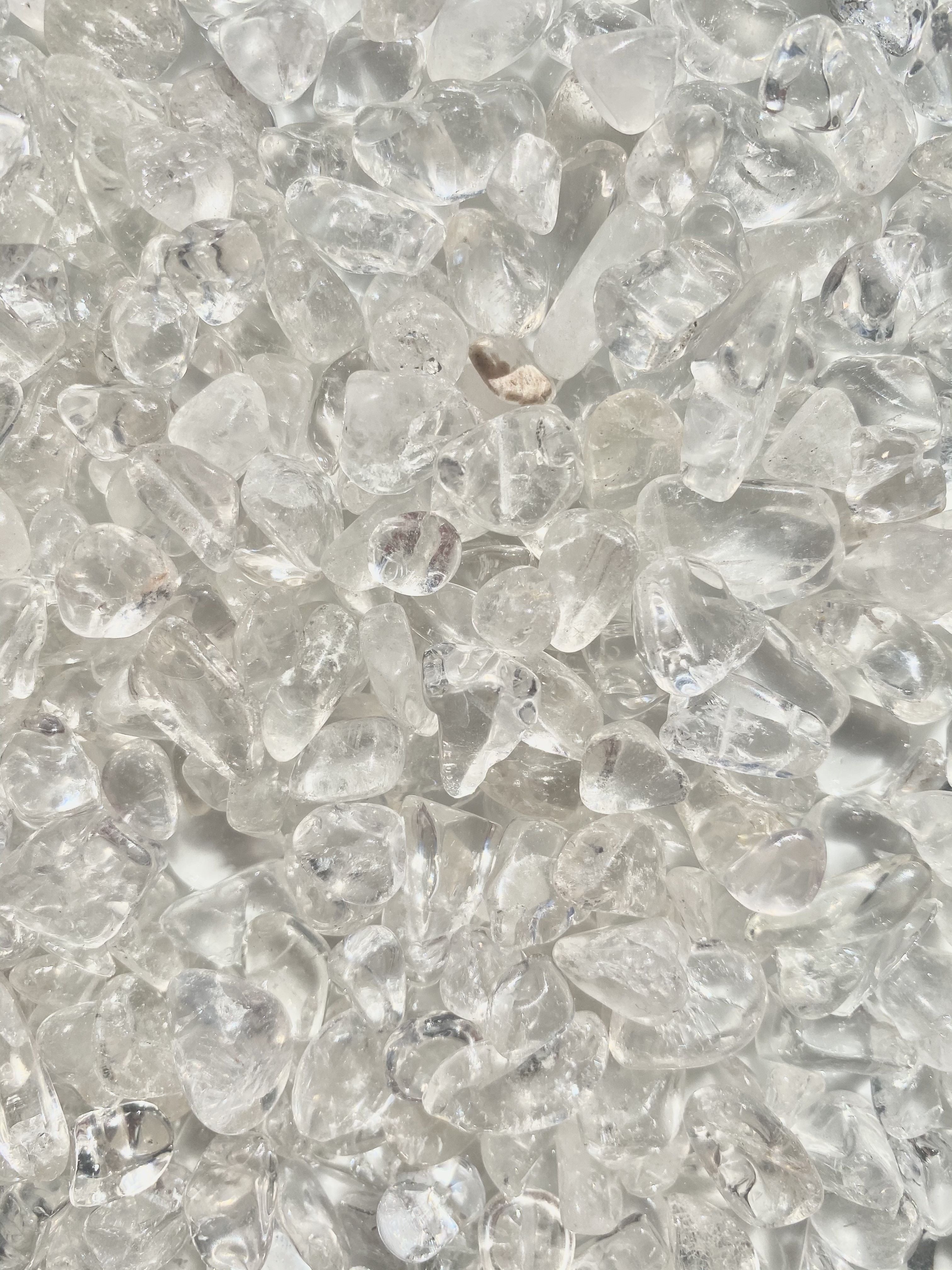 Clear Quartz Crystal Water Bottle Gravel Pouch