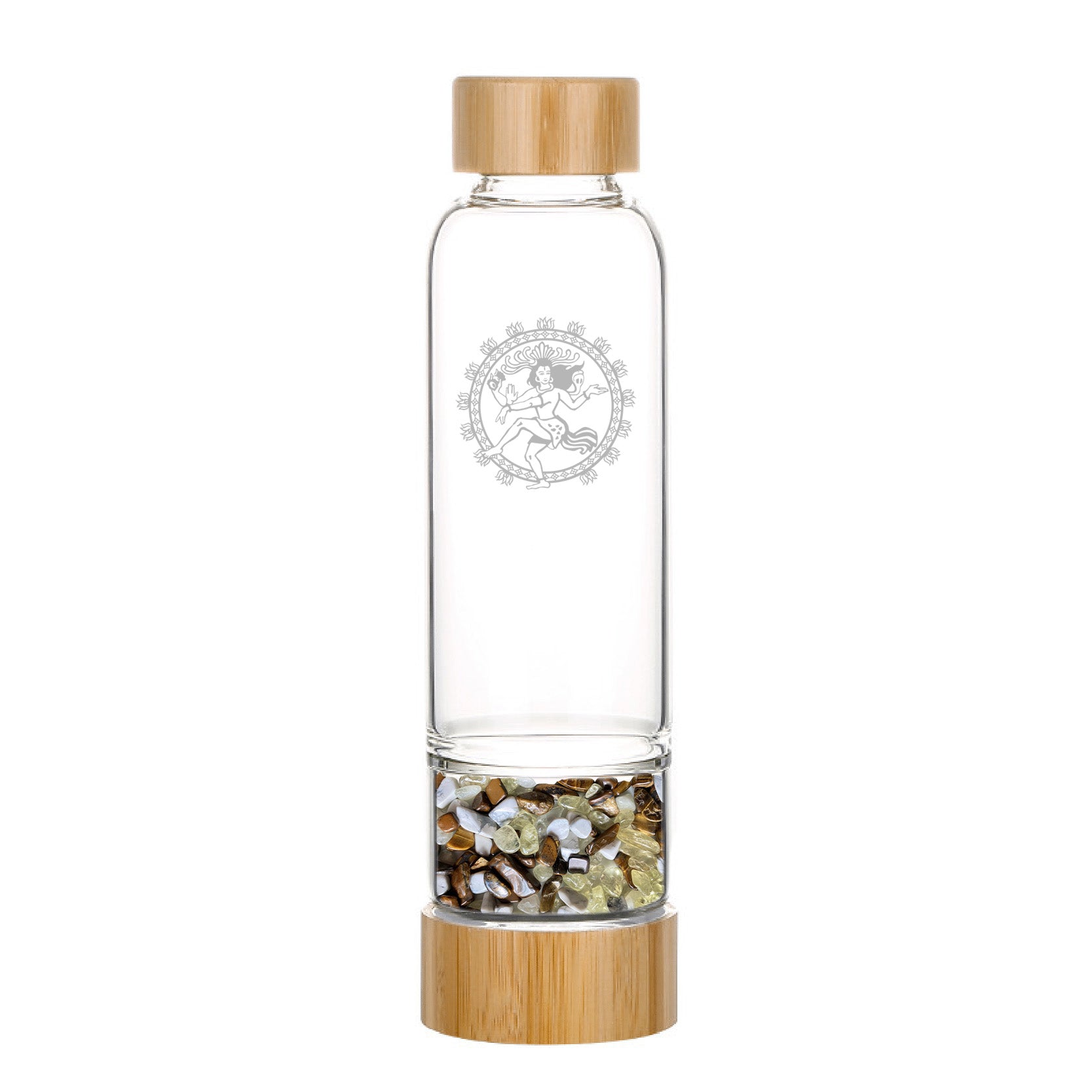 Gemini Crystal Water Bottle - Bamboo Style