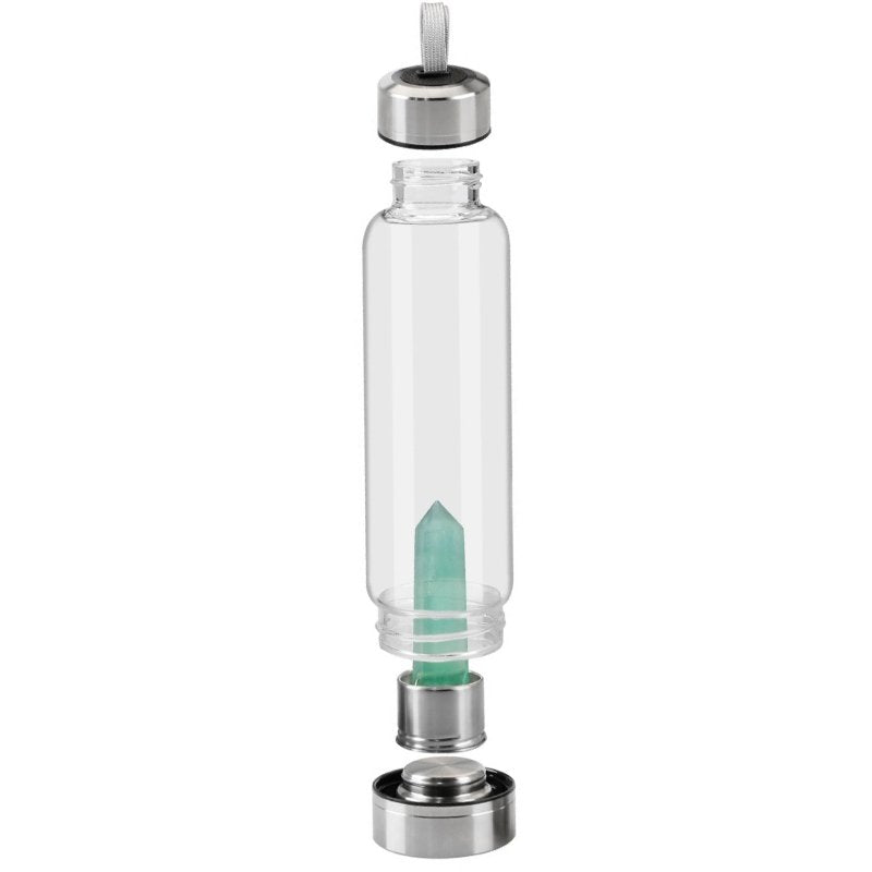 Green Aventurine Crystal Elixir Water Bottle