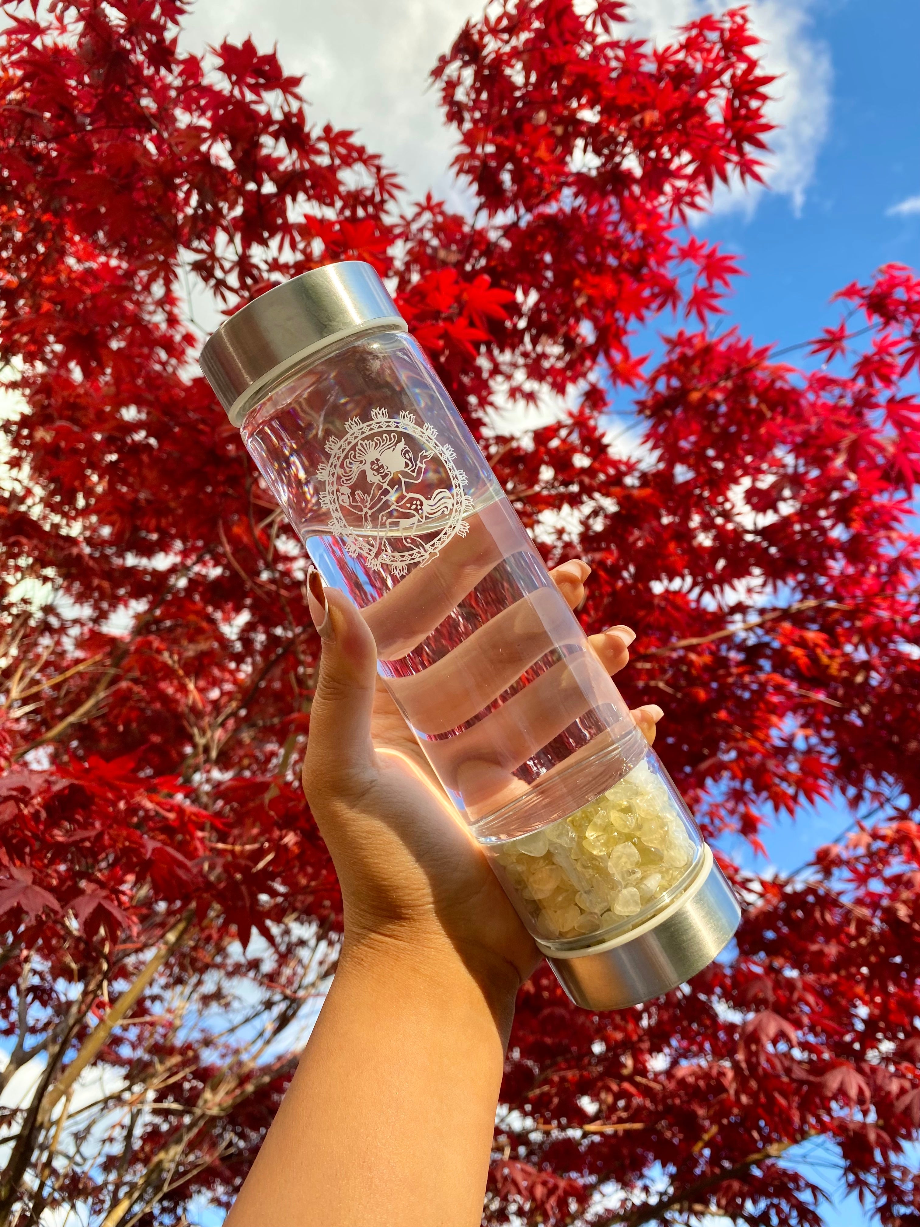 Citrine Infusion Healing Crystal Water Bottle