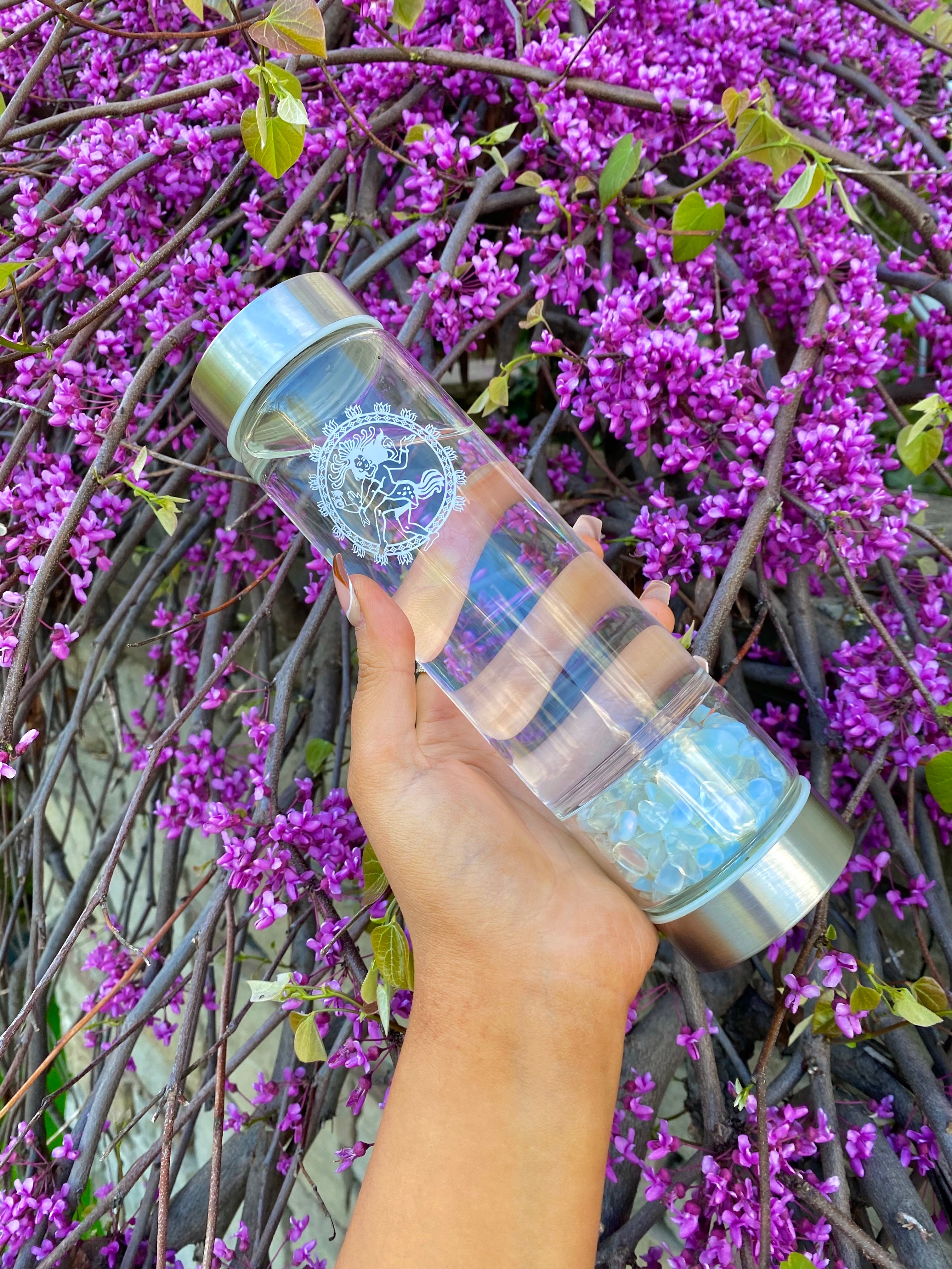 Opalite Infusion Healing Crystal Water Bottle