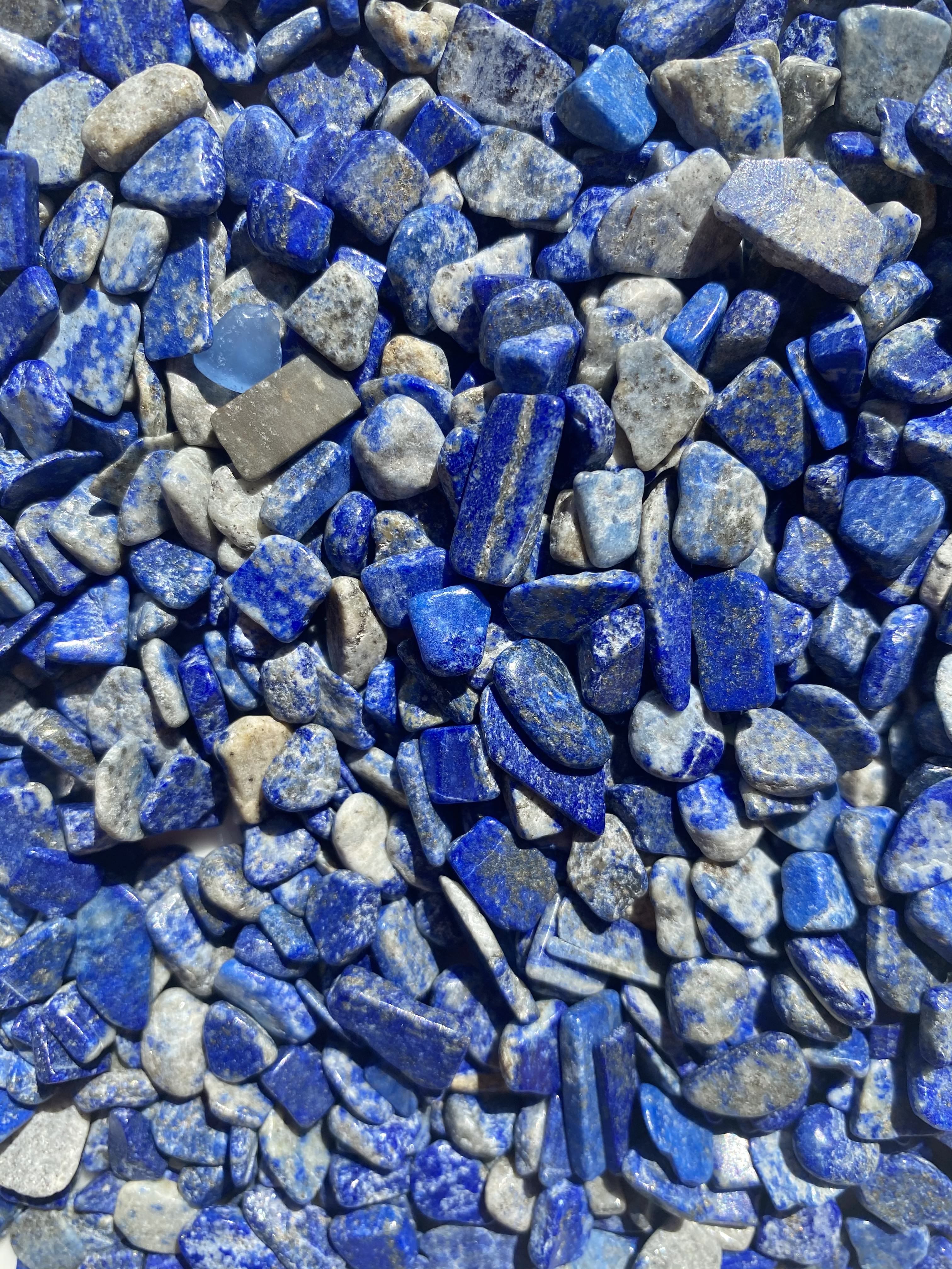 Lapis Lazuli Crystal Water Bottle Gravel Pouch