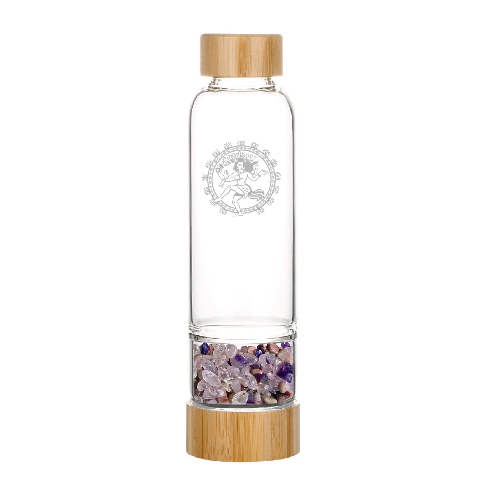 Love Crystal Water Bottle - Bamboo Style