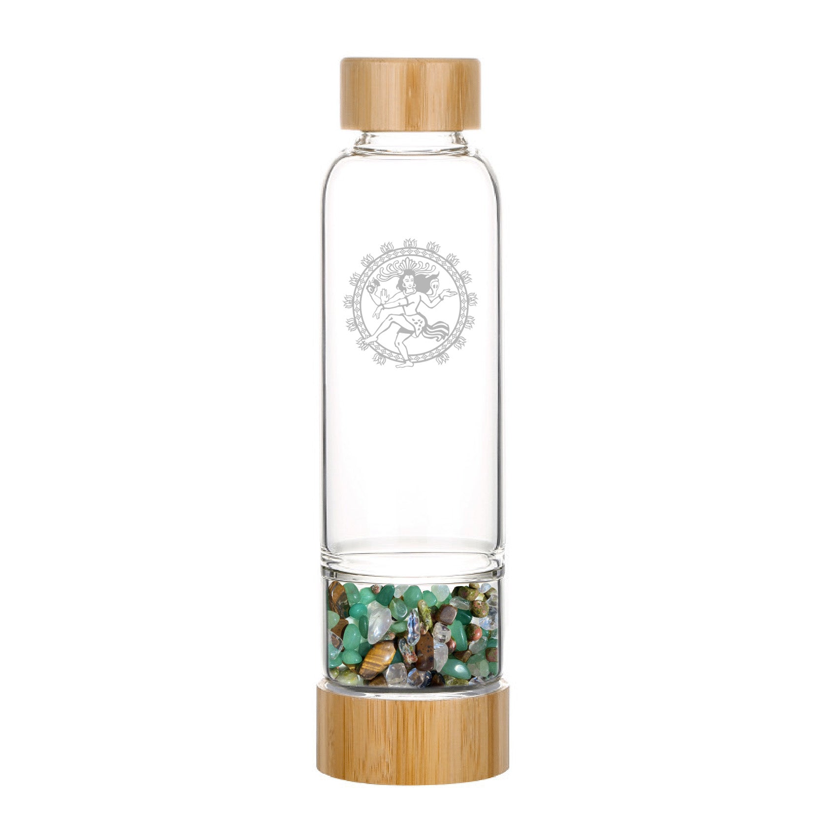Nature Crystal Water Bottle - Bamboo Style