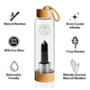 Load image into Gallery viewer, Bamboo Obsidian Crystal Water Bottle Infographic