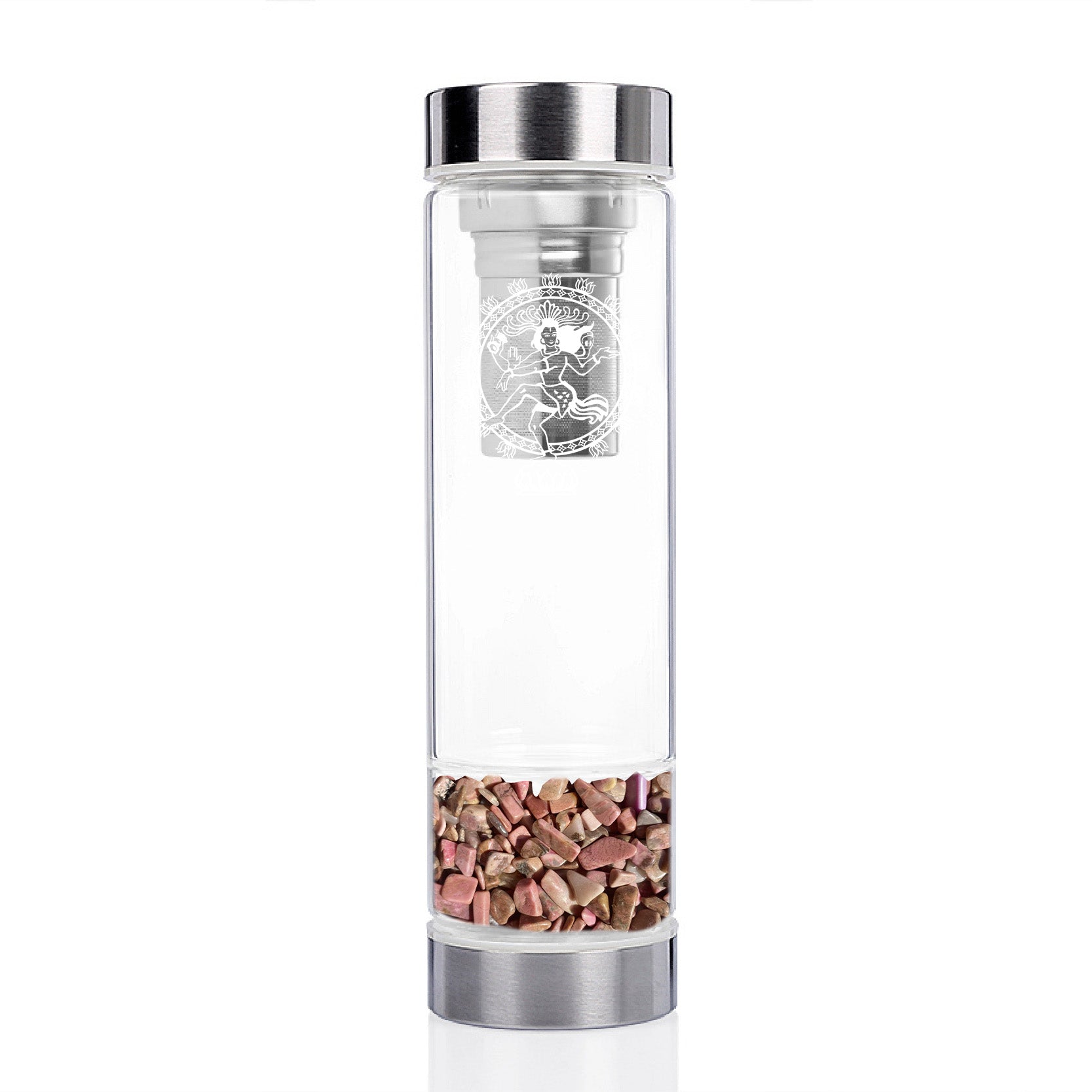 Pink Rhodonite Infusion Crystal Water Bottle