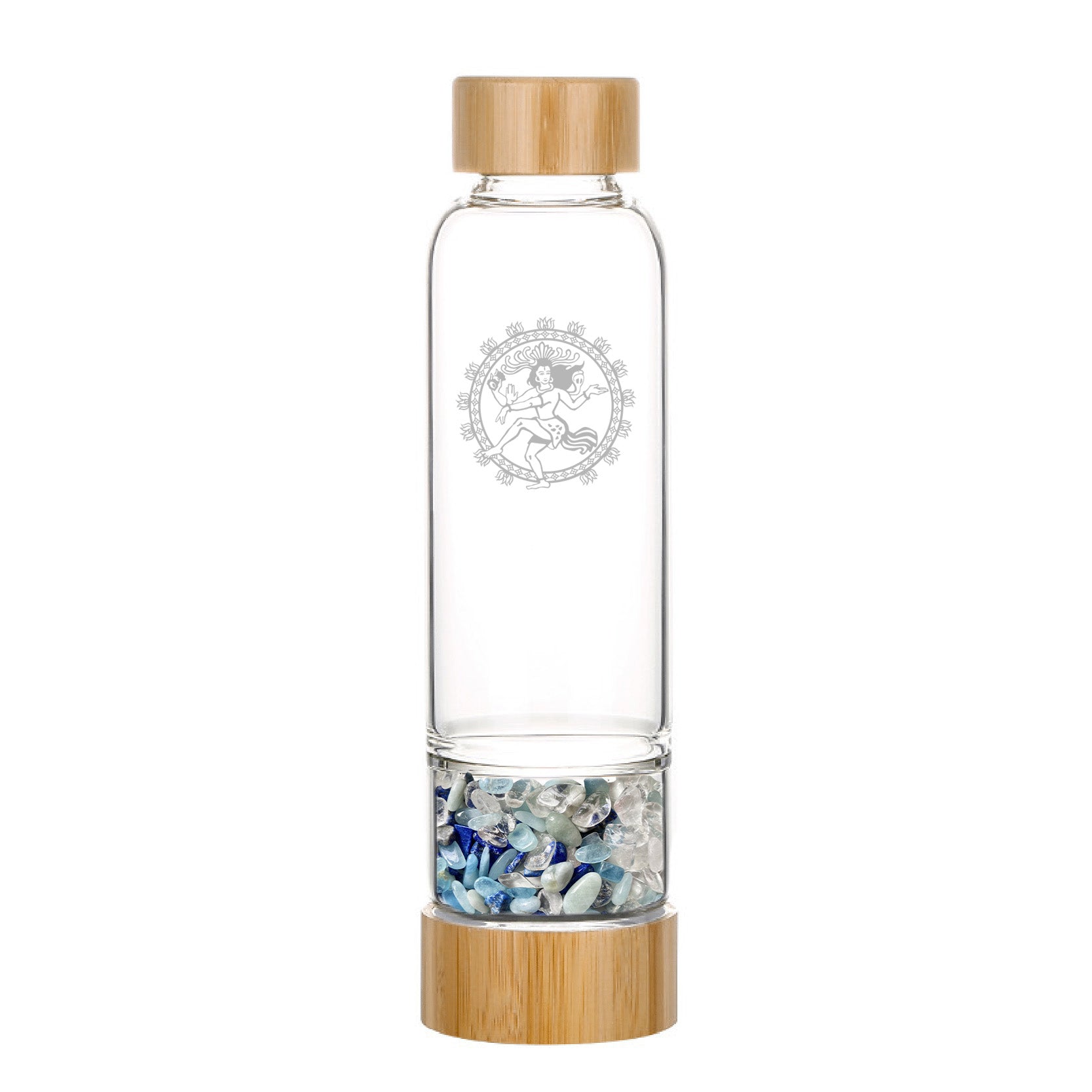 Pisces Crystal Water Bottle - Bamboo Style