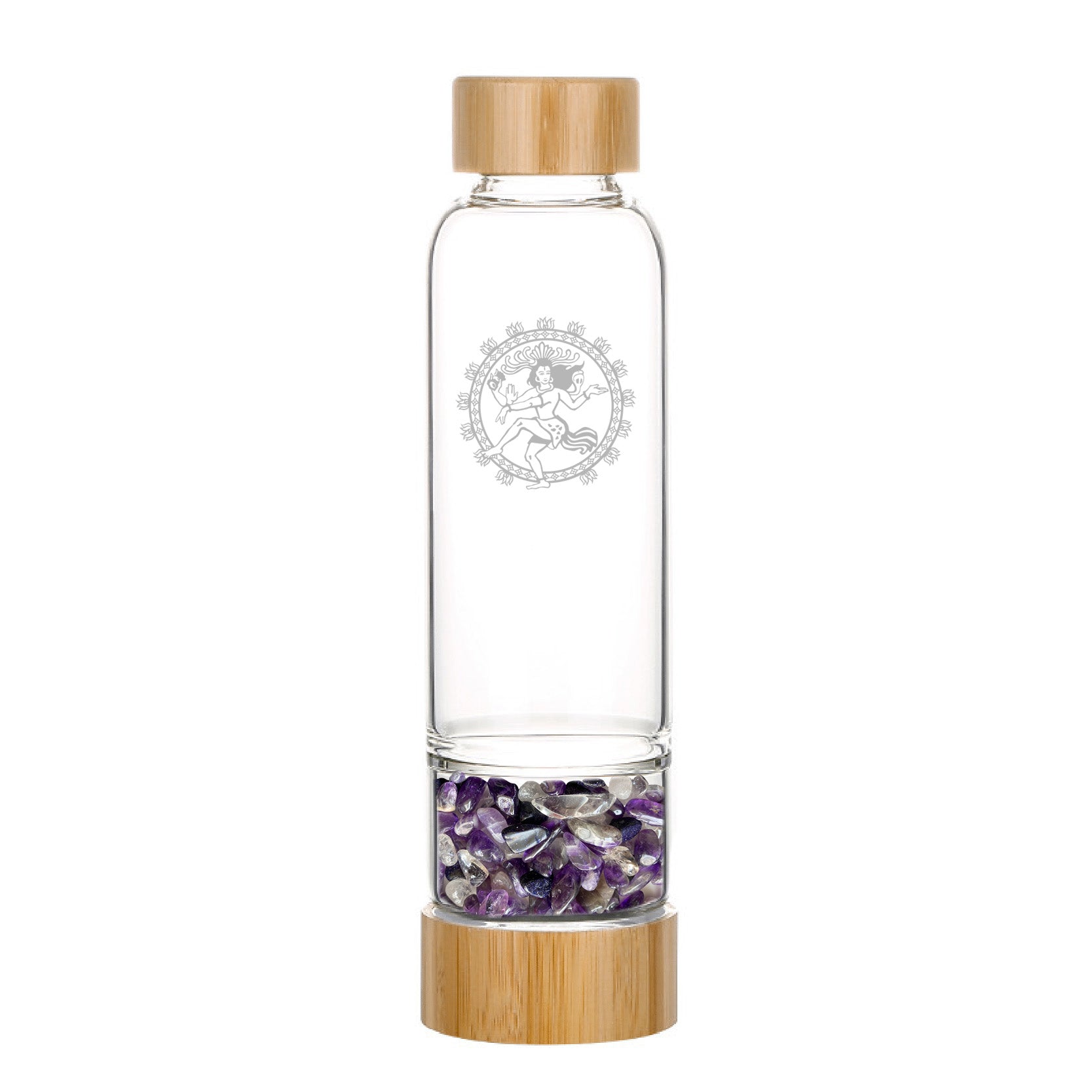 Sagittarius Crystal Water Bottle - Bamboo Style