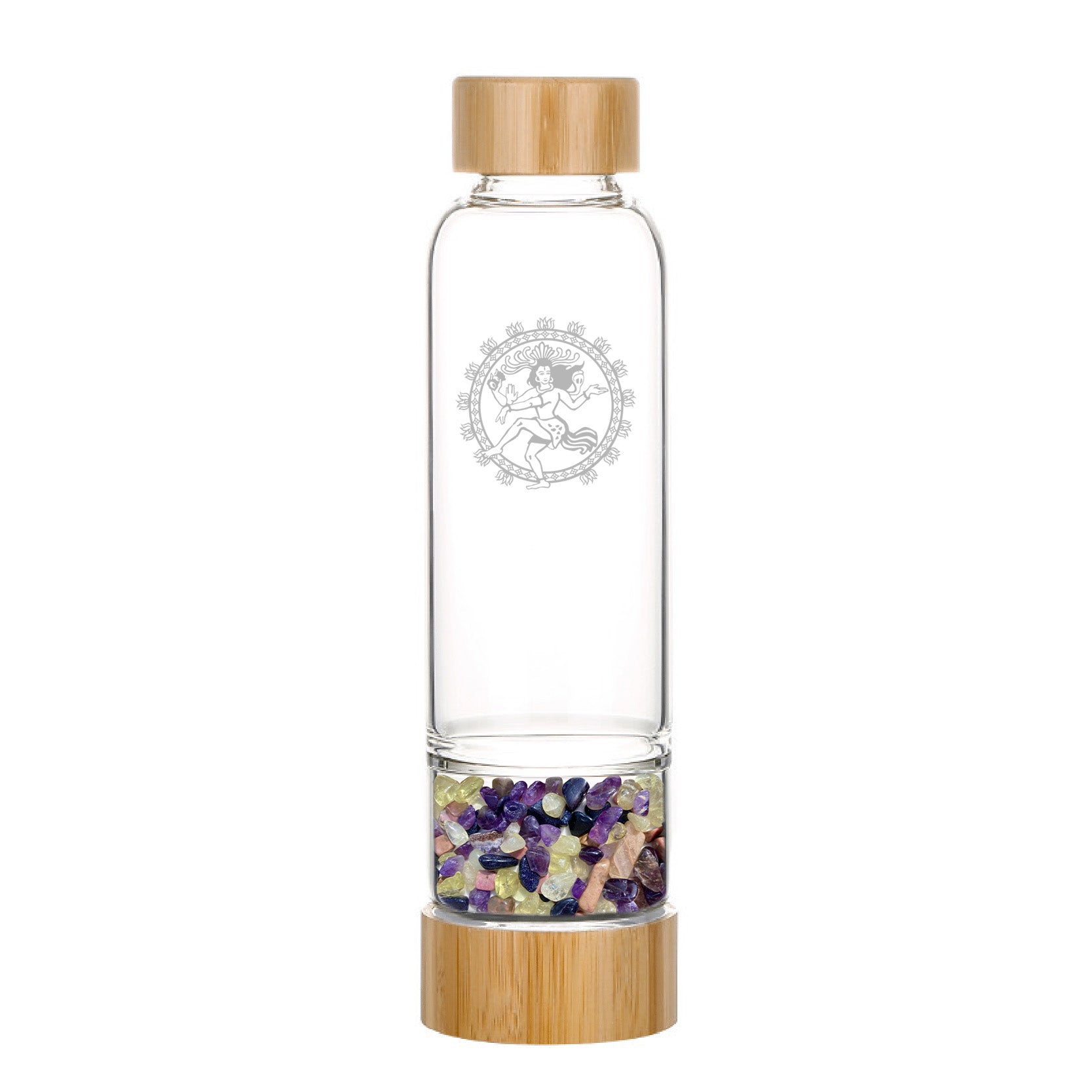 Serenity Crystal Water Bottle - Bamboo Style