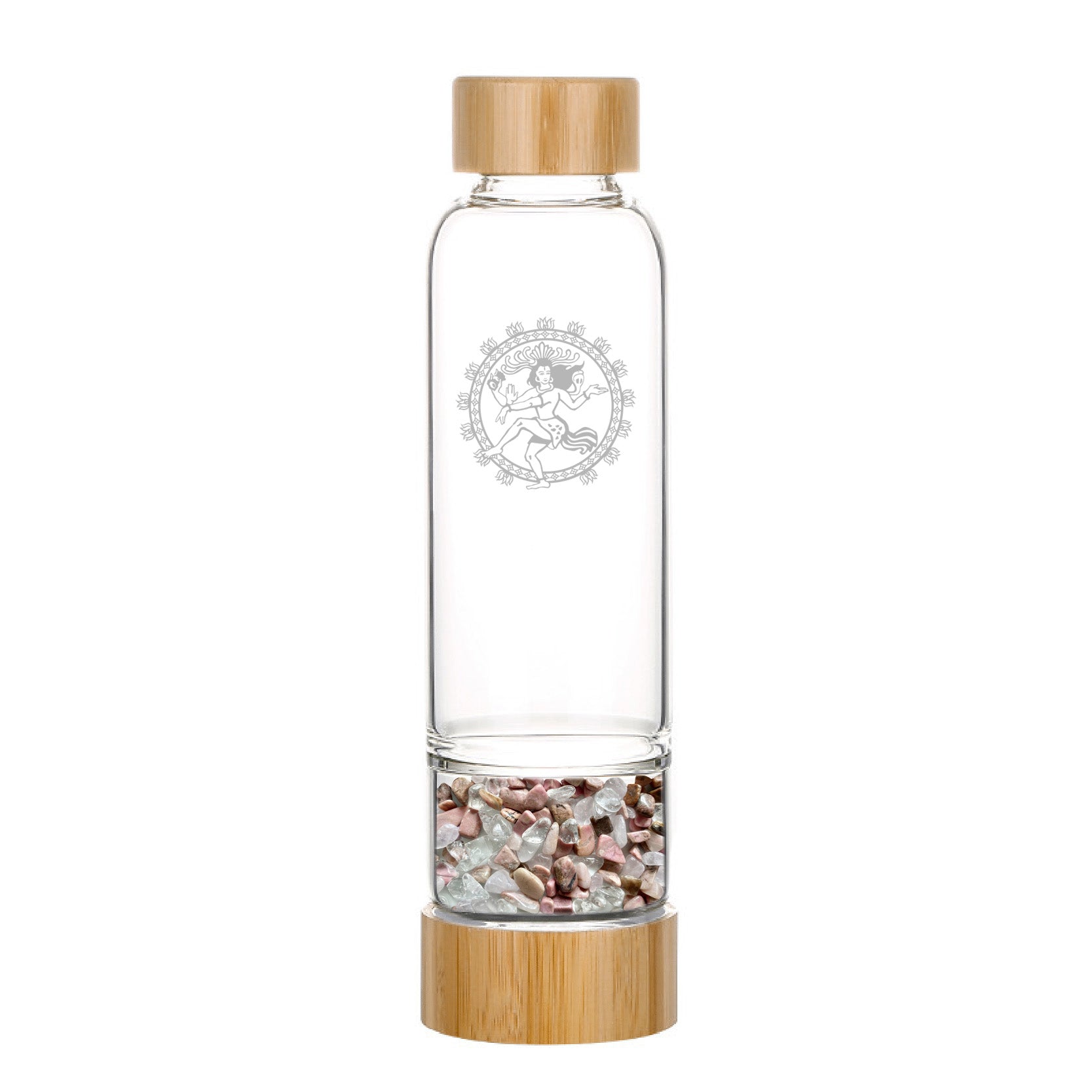 Taurus Crystal Water Bottle - Bamboo Style