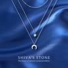 Load image into Gallery viewer, Moonstone Gemstone Necklace 925 Sterling Silver Triple Layer Style