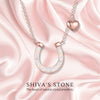 Moonstone Gemstone Necklace 925 Sterling Silver Horseshoe Style