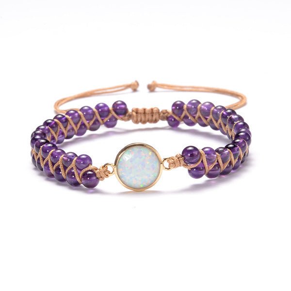 Crystal Bracelet with Opal Stone Bohemian Style