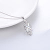 Moonstone Crystal Necklace Sterling Silver Infinite Love Style