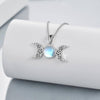 Load image into Gallery viewer, Moonstone Crystal Necklace 925 Sterling Silver Moon