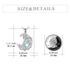 Load image into Gallery viewer, Crystal Necklace 925 Sterling Silver Half Moon Crescent Style