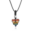 Load image into Gallery viewer, 7 Chakra Crystal Necklace Pyramid Style