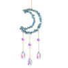 Load image into Gallery viewer, Aquamarine Crystal Sun Catcher Moon Crescent 