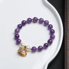 Amethyst Bracelet with Pearl Charm