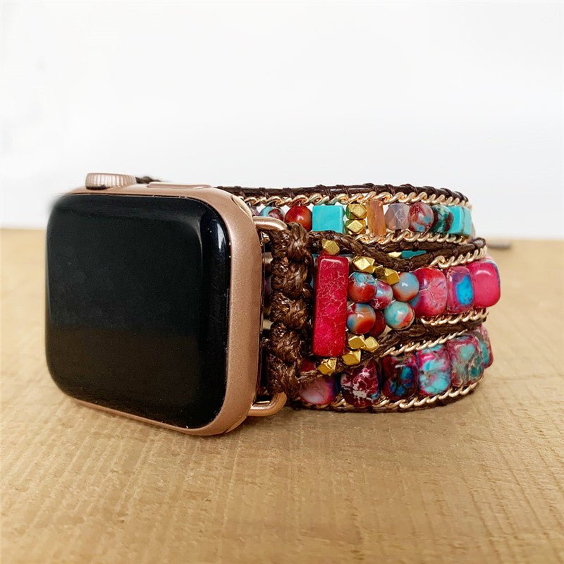 Apple Watch Band With Imperial Stone Natural Crystal