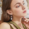 Crystal Earrings 925 Sterling Silver Sunset Style