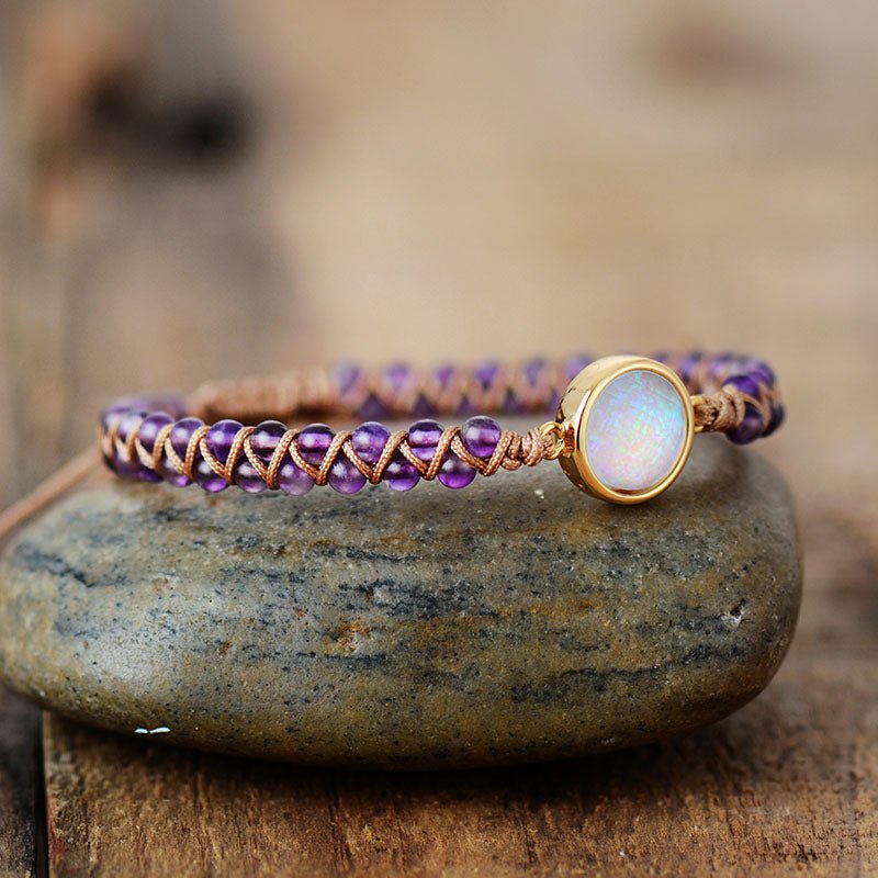 Crystal Bracelet with Opal Stone 